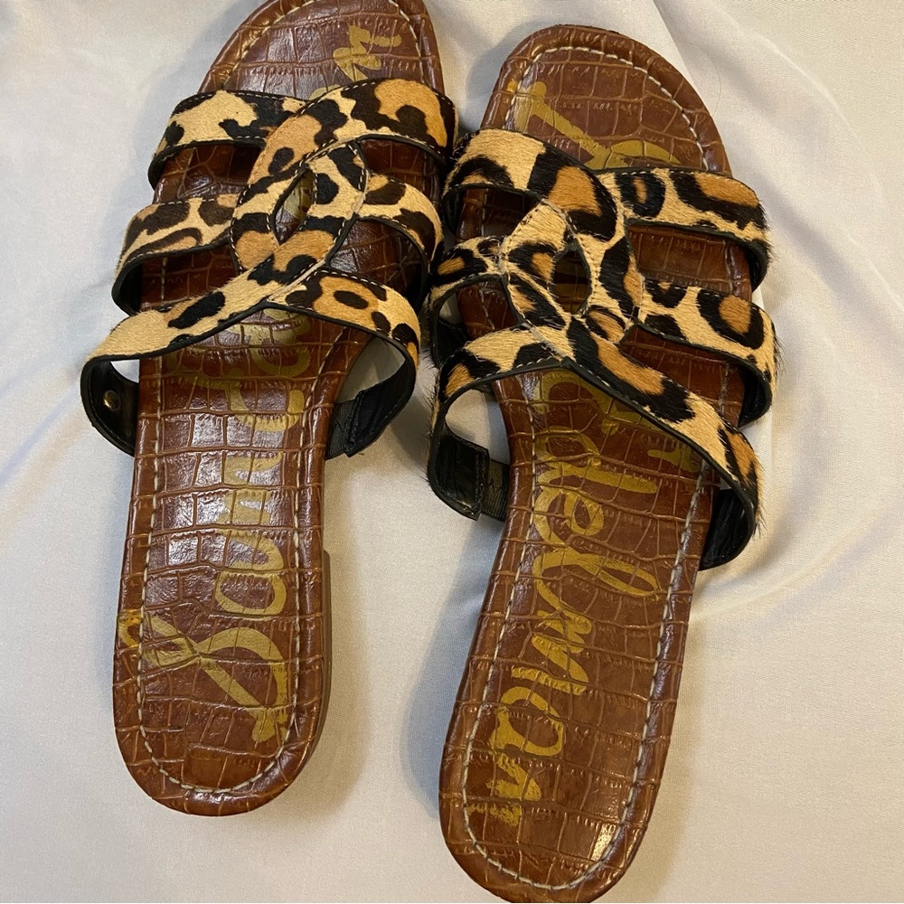 Sam Edelman leopard summer sandals